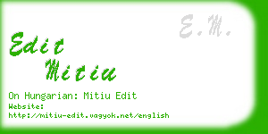 edit mitiu business card